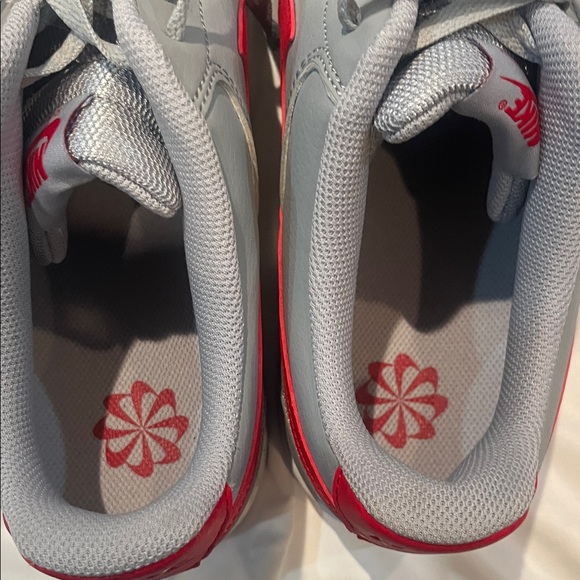 Nike Wolf Grey Blue University Sneakers Red Court Vision Sneakers - Picture 5 of 6